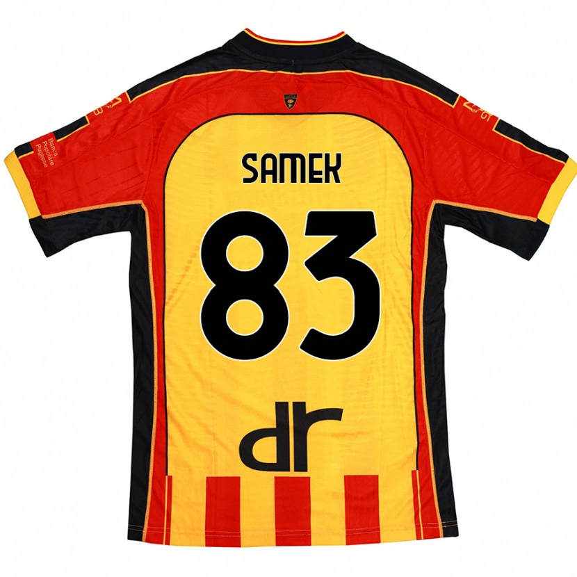Danxen Hombre Camiseta Daniel Samek #83 Amarillo Rojo 1ª Equipación 2024/25 La Camisa México