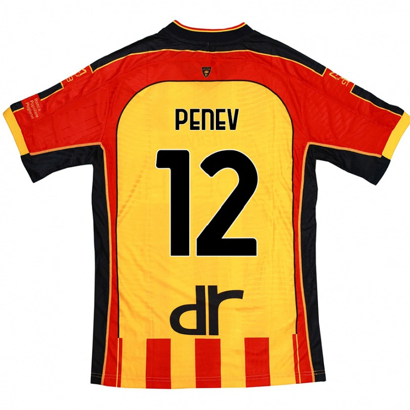 Danxen Hombre Camiseta Plamen Penev #12 Amarillo Rojo 1ª Equipación 2024/25 La Camisa México
