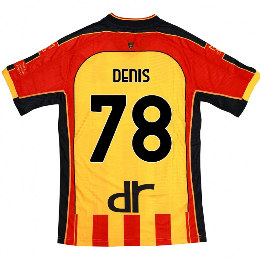 Danxen Hombre Camiseta Max Denis #78 Amarillo Rojo 1ª Equipación 2024/25 La Camisa México