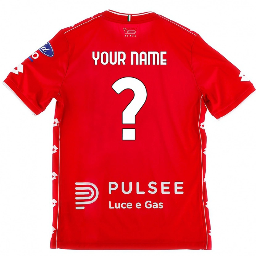 Danxen Hombre Camiseta Su Nombre #0 Rojo Blanco 1ª Equipación 2024/25 La Camisa México