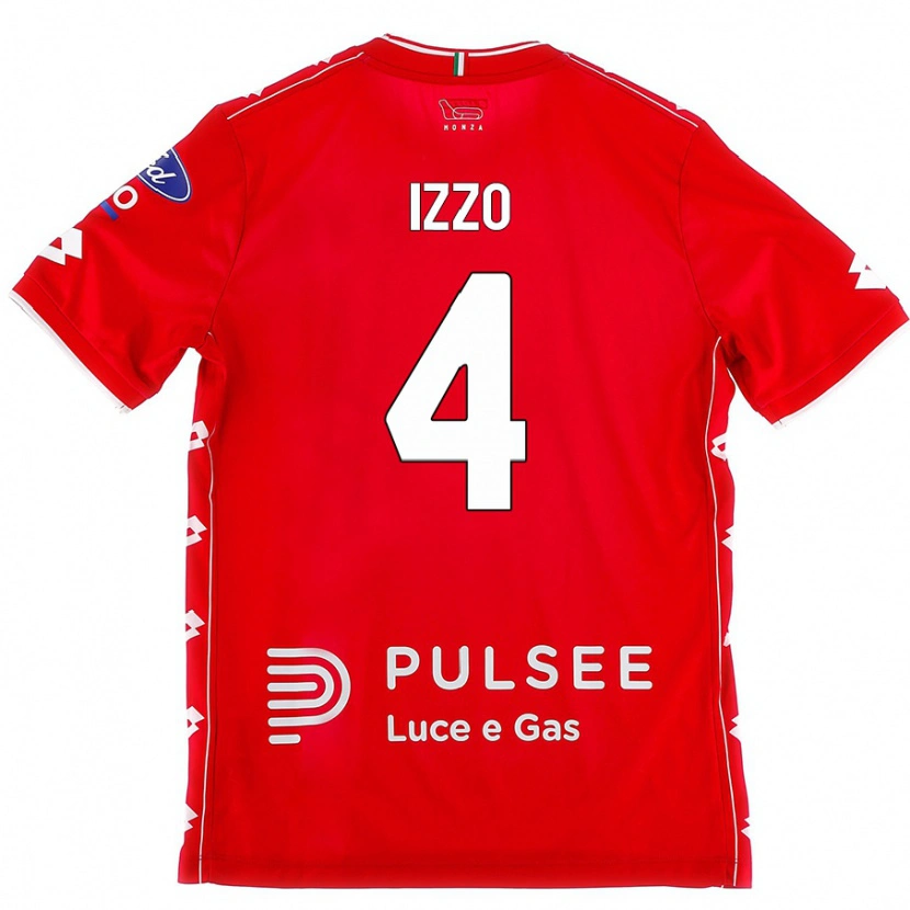 Danxen Hombre Camiseta Armando Izzo #4 Rojo Blanco 1ª Equipación 2024/25 La Camisa México