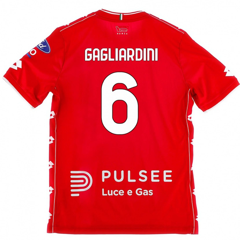 Danxen Hombre Camiseta Roberto Gagliardini #6 Rojo Blanco 1ª Equipación 2024/25 La Camisa México