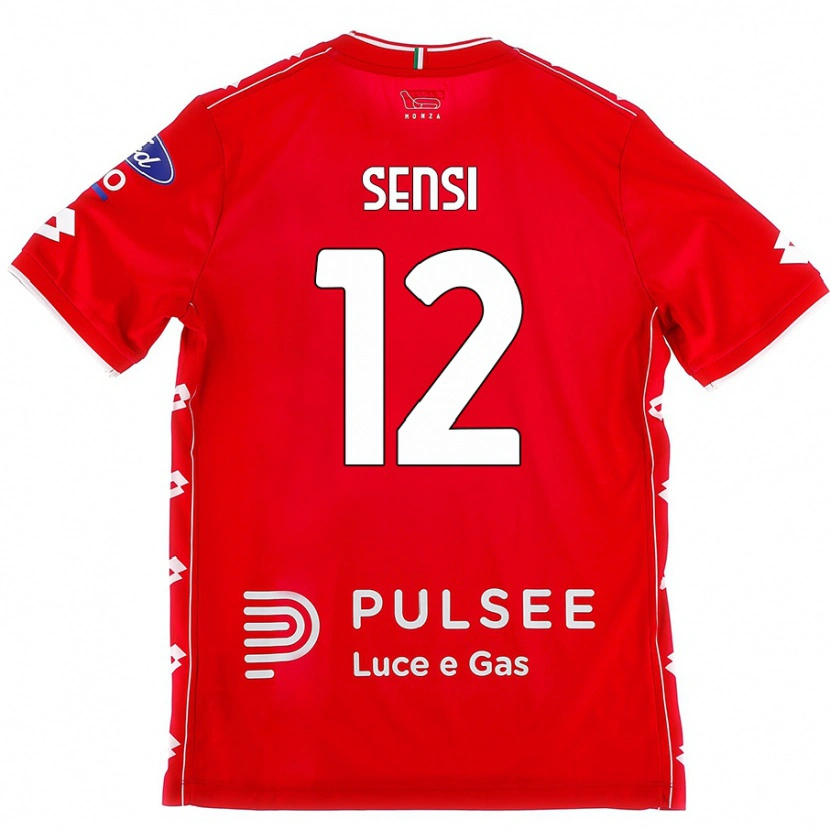 Danxen Hombre Camiseta Stefano Sensi #12 Rojo Blanco 1ª Equipación 2024/25 La Camisa México