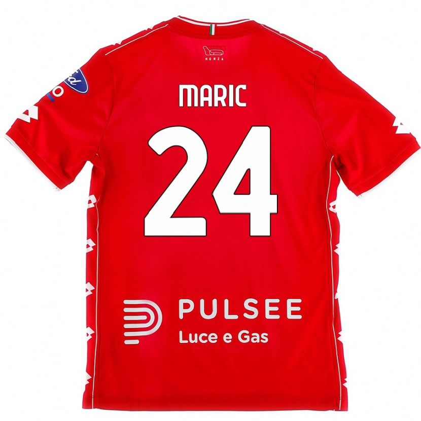 Danxen Hombre Camiseta Mirko Maric #24 Rojo Blanco 1ª Equipación 2024/25 La Camisa México