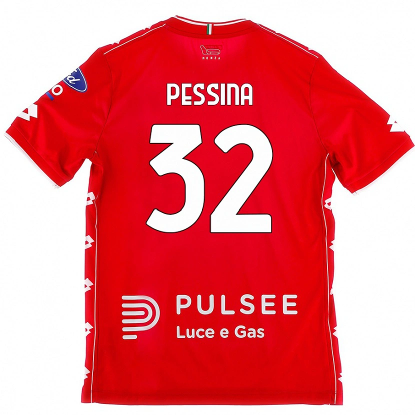Danxen Hombre Camiseta Matteo Pessina #32 Rojo Blanco 1ª Equipación 2024/25 La Camisa México