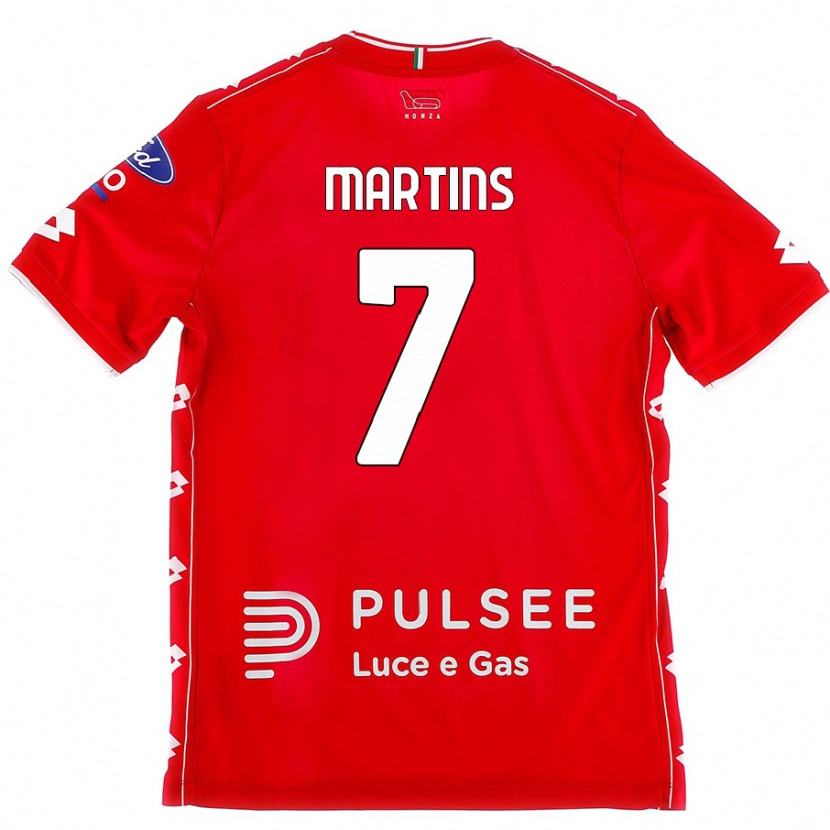 Danxen Hombre Camiseta Kevin Martins #7 Rojo Blanco 1ª Equipación 2024/25 La Camisa México