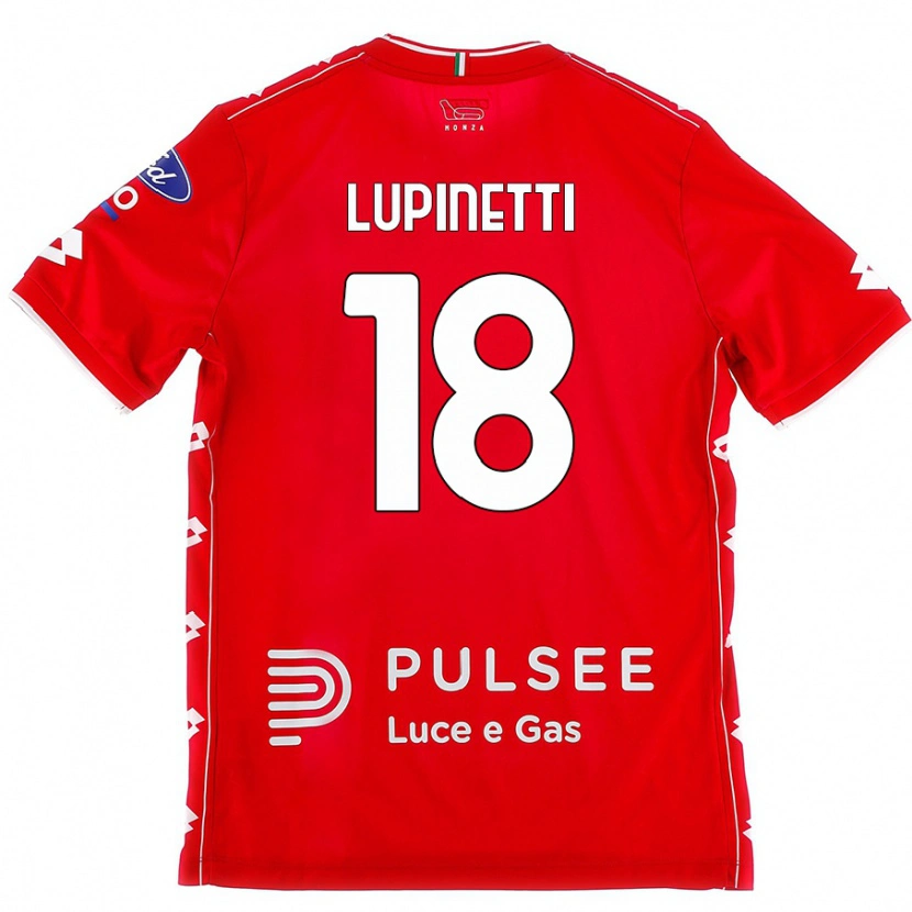 Danxen Hombre Camiseta Tommaso Lupinetti #18 Rojo Blanco 1ª Equipación 2024/25 La Camisa México