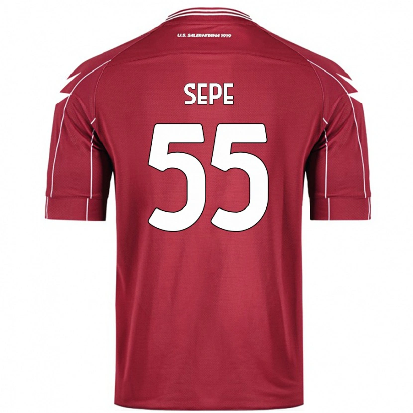 Danxen Hombre Camiseta Luigi Sepe #55 Borgoña 1ª Equipación 2024/25 La Camisa México