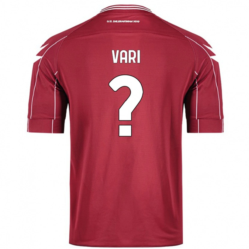 Danxen Hombre Camiseta Filippo Vari #0 Borgoña 1ª Equipación 2024/25 La Camisa México