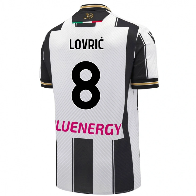Danxen Hombre Camiseta Sandi Lovrić #8 Blanco Negro 1ª Equipación 2024/25 La Camisa México