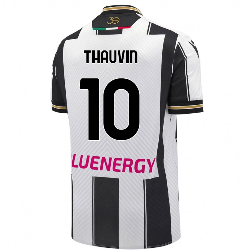 Danxen Hombre Camiseta Florian Thauvin #10 Blanco Negro 1ª Equipación 2024/25 La Camisa México