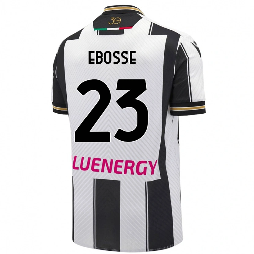 Danxen Hombre Camiseta Enzo Ebosse #23 Blanco Negro 1ª Equipación 2024/25 La Camisa México