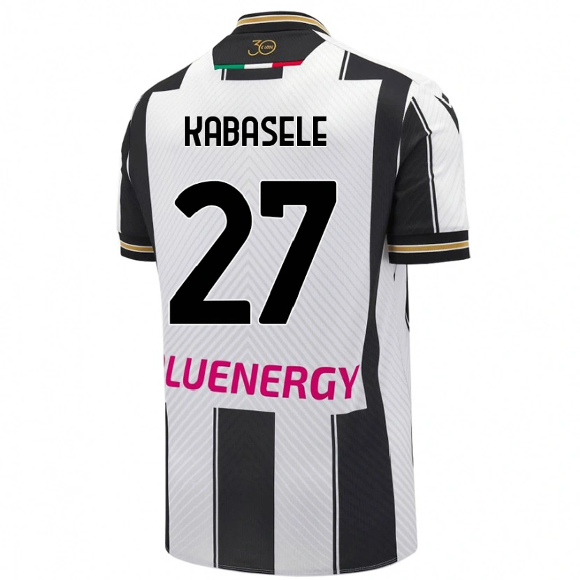 Danxen Hombre Camiseta Christian Kabasele #27 Blanco Negro 1ª Equipación 2024/25 La Camisa México