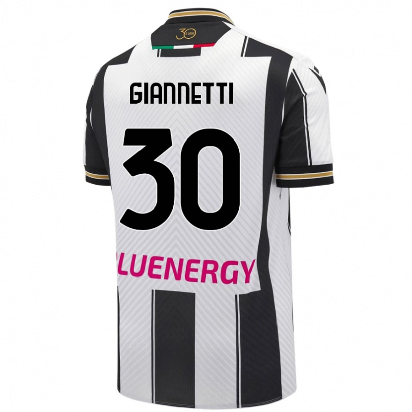 Danxen Hombre Camiseta Lautaro Giannetti #30 Blanco Negro 1ª Equipación 2024/25 La Camisa México