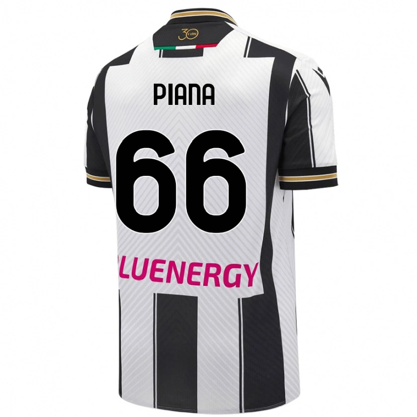 Danxen Hombre Camiseta Edoardo Piana #66 Blanco Negro 1ª Equipación 2024/25 La Camisa México