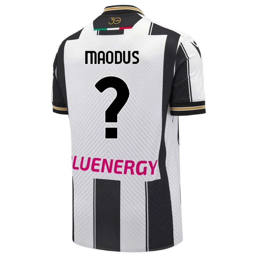 Danxen Hombre Camiseta Aleksa Maodus #0 Blanco Negro 1ª Equipación 2024/25 La Camisa México