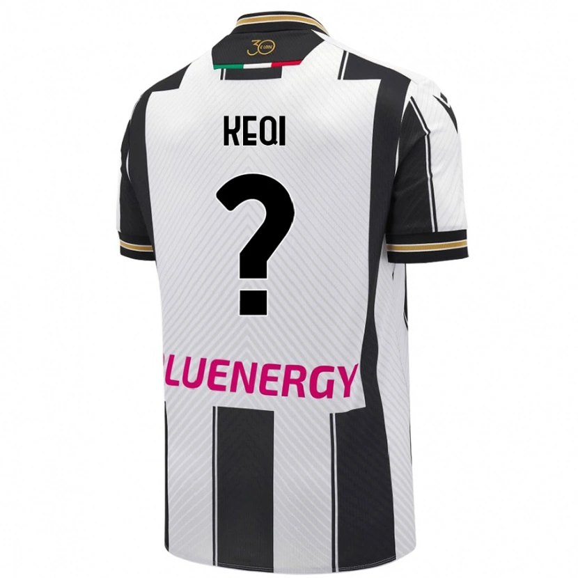 Danxen Hombre Camiseta Andrea Keqi #0 Blanco Negro 1ª Equipación 2024/25 La Camisa México