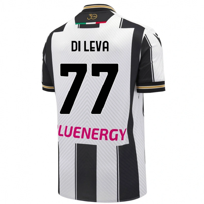 Danxen Hombre Camiseta Vincenzo Di Leva #77 Blanco Negro 1ª Equipación 2024/25 La Camisa México