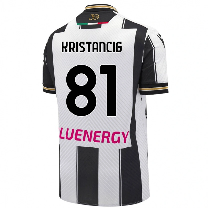 Danxen Hombre Camiseta Luca Kristancig #81 Blanco Negro 1ª Equipación 2024/25 La Camisa México