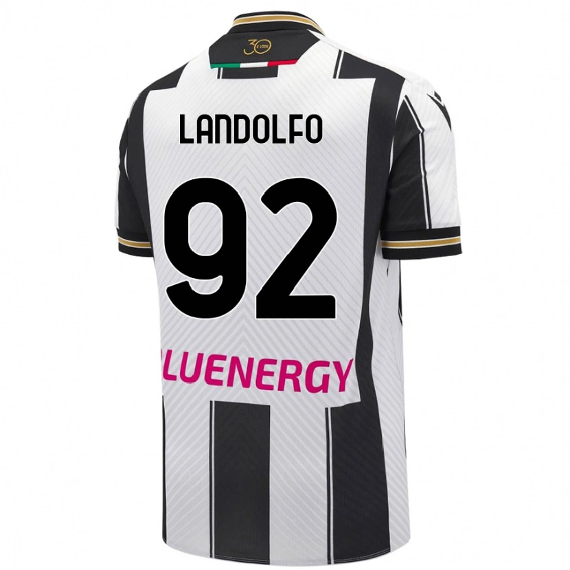 Danxen Hombre Camiseta Tommaso Landolfo #92 Blanco Negro 1ª Equipación 2024/25 La Camisa México