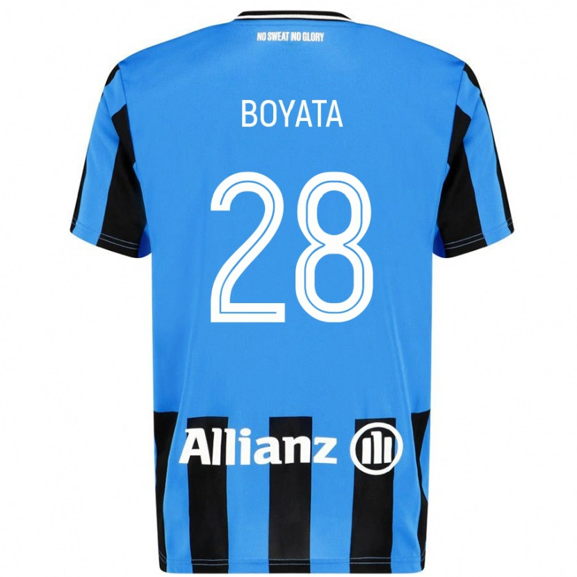 Danxen Hombre Camiseta Dedryck Boyata #28 Azul Cielo Negro 1ª Equipación 2024/25 La Camisa México