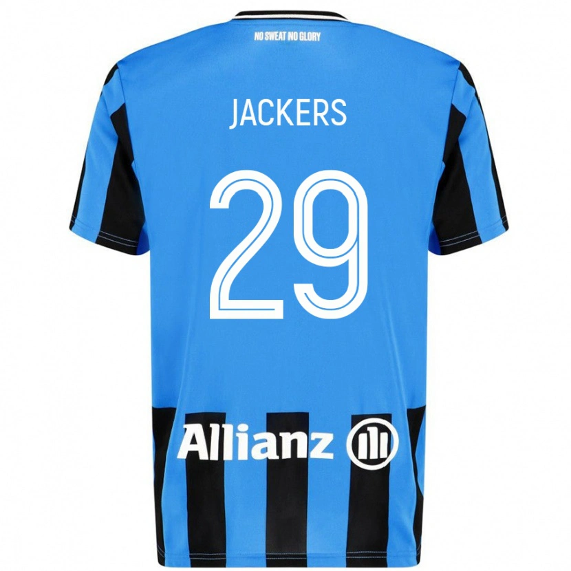 Danxen Hombre Camiseta Nordin Jackers #29 Azul Cielo Negro 1ª Equipación 2024/25 La Camisa México