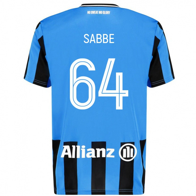 Danxen Hombre Camiseta Kyriani Sabbe #64 Azul Cielo Negro 1ª Equipación 2024/25 La Camisa México