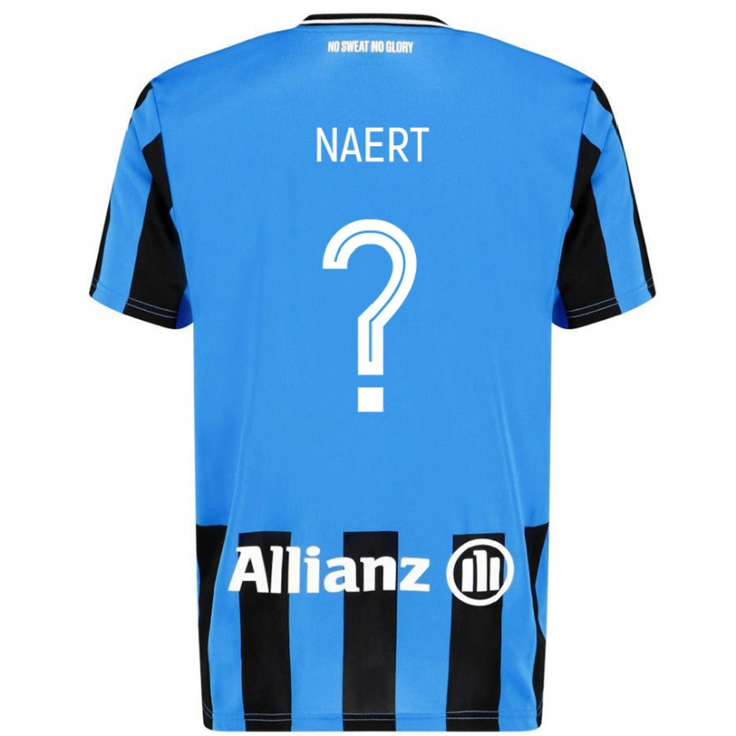 Danxen Hombre Camiseta Stan Naert #0 Azul Cielo Negro 1ª Equipación 2024/25 La Camisa México