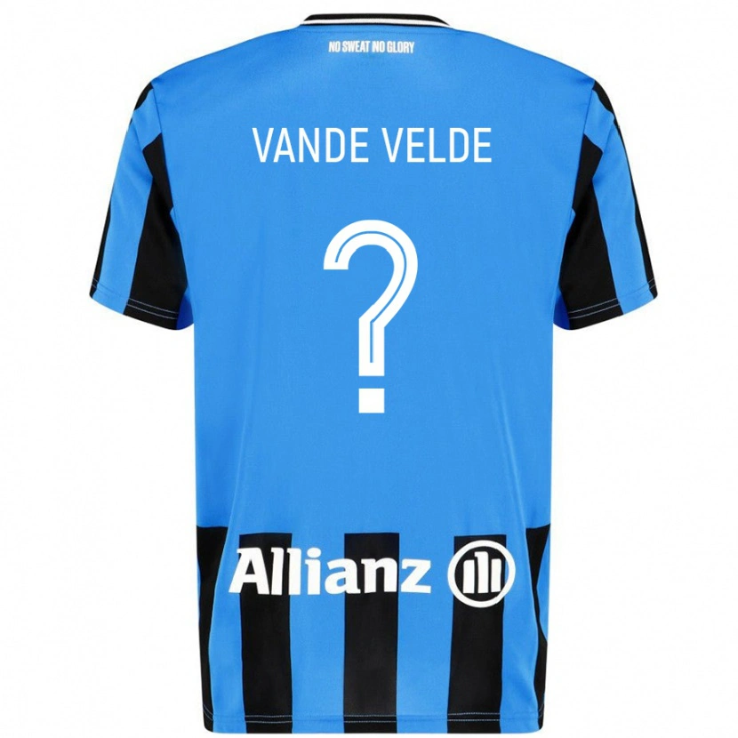 Danxen Hombre Camiseta Chloé Vande Velde #0 Azul Cielo Negro 1ª Equipación 2024/25 La Camisa México