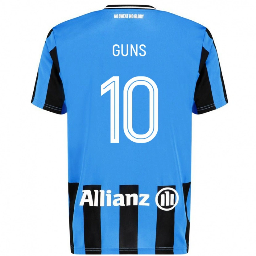 Danxen Hombre Camiseta Celien Guns #10 Azul Cielo Negro 1ª Equipación 2024/25 La Camisa México