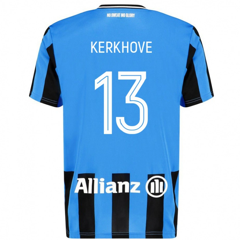 Danxen Hombre Camiseta Angel Kerkhove #13 Azul Cielo Negro 1ª Equipación 2024/25 La Camisa México