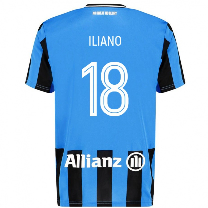 Danxen Hombre Camiseta Isabelle Iliano #18 Azul Cielo Negro 1ª Equipación 2024/25 La Camisa México