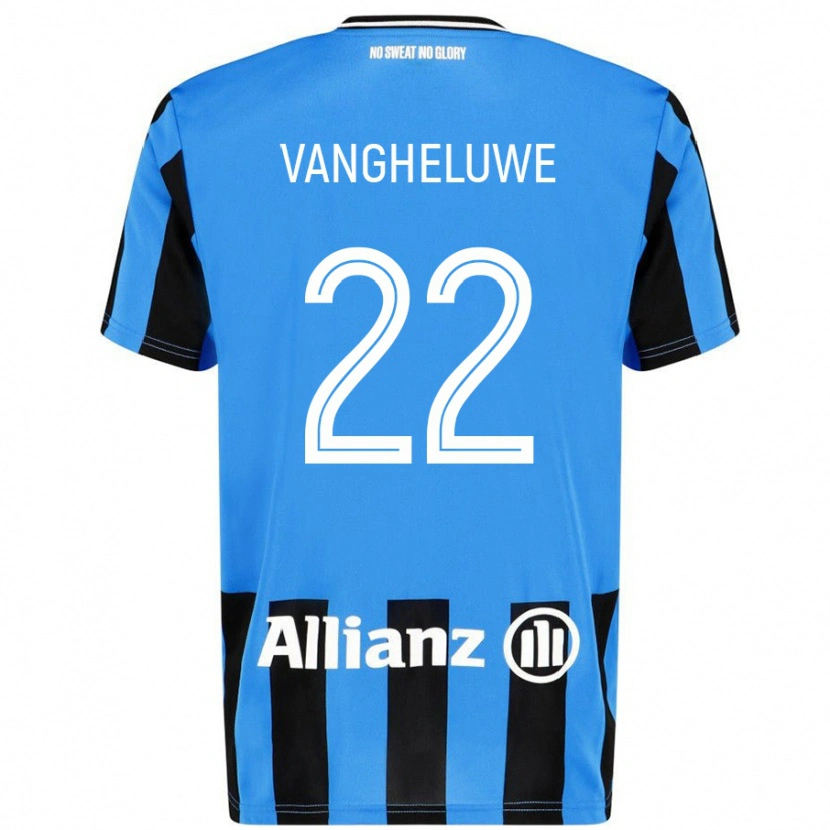 Danxen Hombre Camiseta Jody Vangheluwe #22 Azul Cielo Negro 1ª Equipación 2024/25 La Camisa México