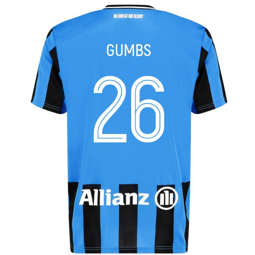 Danxen Hombre Camiseta Aisse Gumbs #26 Azul Cielo Negro 1ª Equipación 2024/25 La Camisa México
