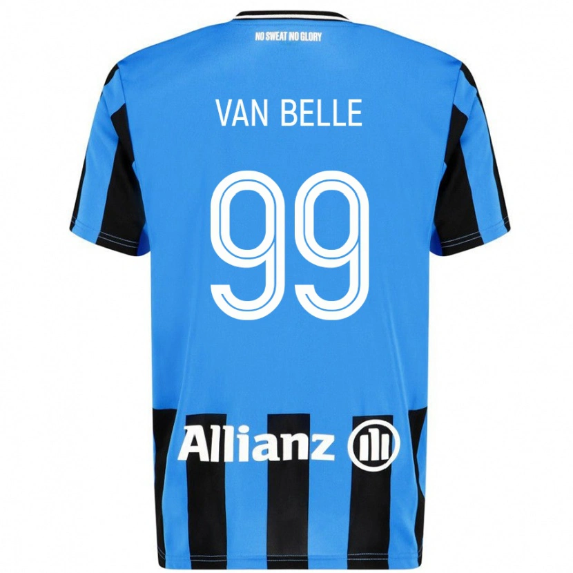 Danxen Hombre Camiseta Lyndsey Van Belle #99 Azul Cielo Negro 1ª Equipación 2024/25 La Camisa México