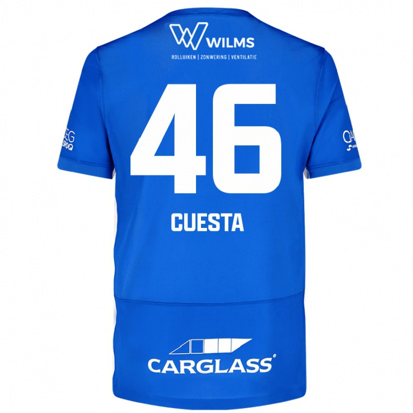 Danxen Hombre Camiseta Carlos Cuesta #46 Azul 1ª Equipación 2024/25 La Camisa México