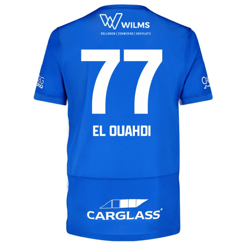 Danxen Hombre Camiseta Zakaria El Ouahdi #77 Azul 1ª Equipación 2024/25 La Camisa México