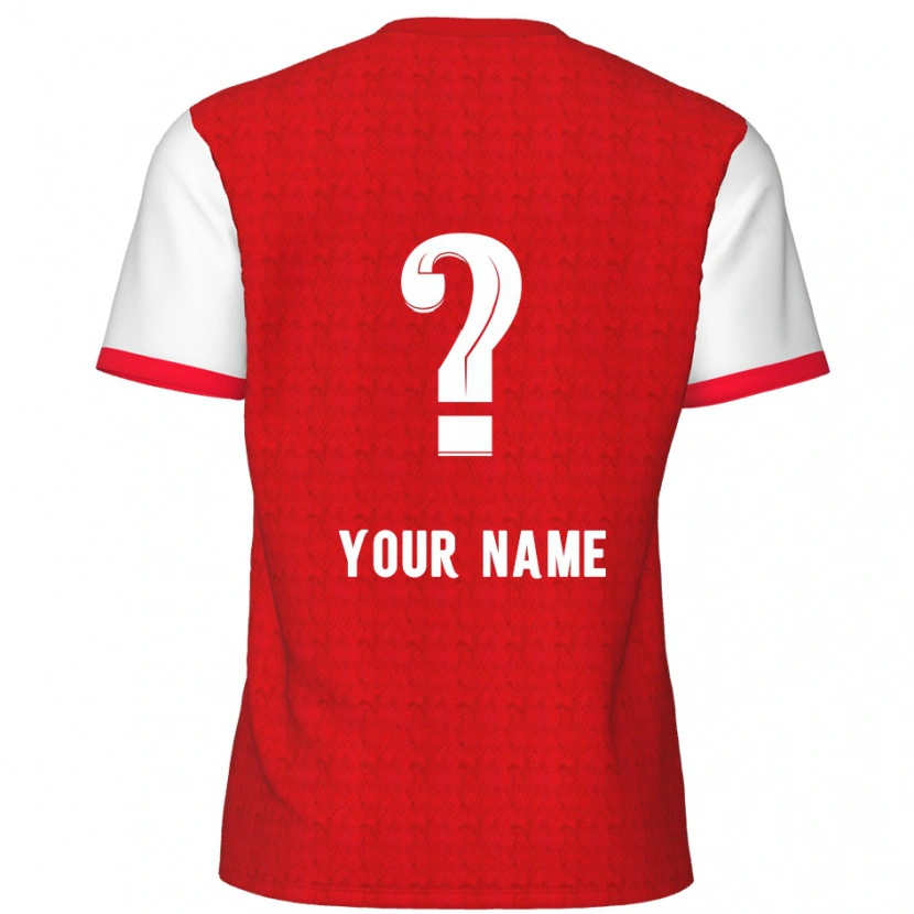 Danxen Hombre Camiseta Su Nombre #0 Rojo Blanco 1ª Equipación 2024/25 La Camisa México