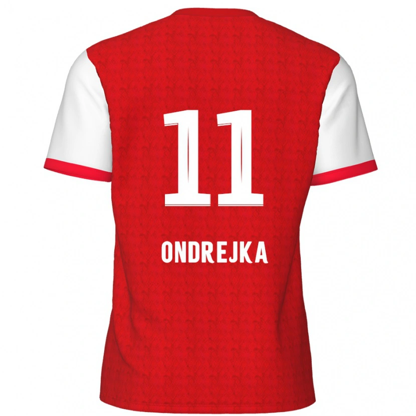 Danxen Hombre Camiseta Jacob Ondrejka #11 Rojo Blanco 1ª Equipación 2024/25 La Camisa México