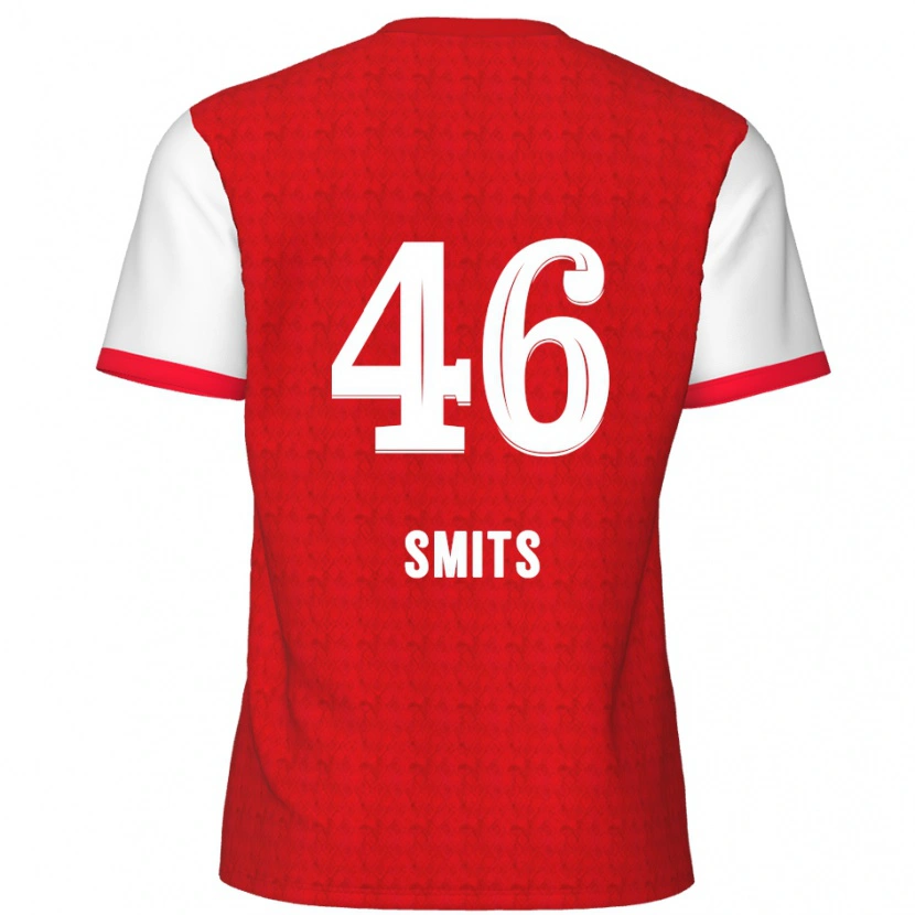 Danxen Hombre Camiseta Milan Smits #46 Rojo Blanco 1ª Equipación 2024/25 La Camisa México