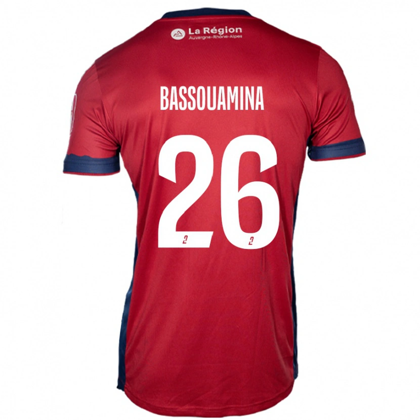 Danxen Hombre Camiseta Mons Bassouamina #26 Borgoña Claro 1ª Equipación 2024/25 La Camisa México