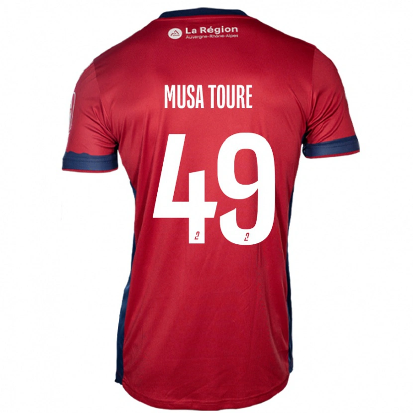 Danxen Hombre Camiseta Musa Toure #49 Borgoña Claro 1ª Equipación 2024/25 La Camisa México