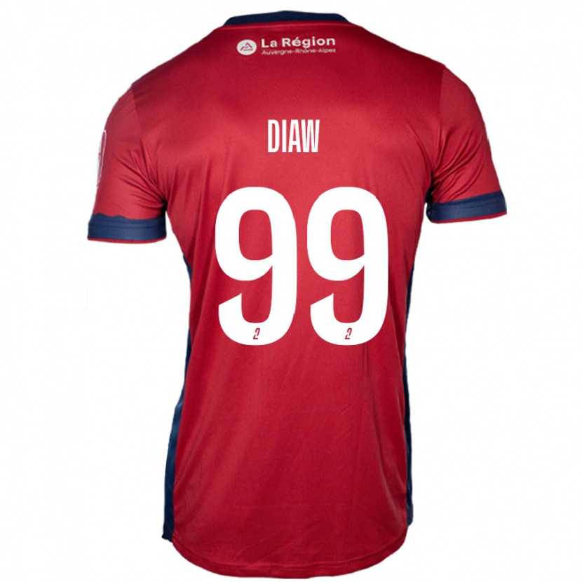 Danxen Hombre Camiseta Mory Diaw #99 Borgoña Claro 1ª Equipación 2024/25 La Camisa México