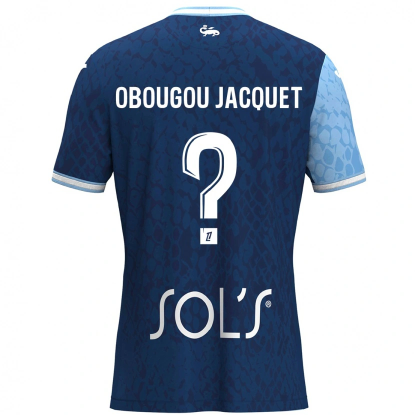 Danxen Hombre Camiseta Noam Obougou Jacquet #0 Azul Cielo Azul Oscuro 1ª Equipación 2024/25 La Camisa México