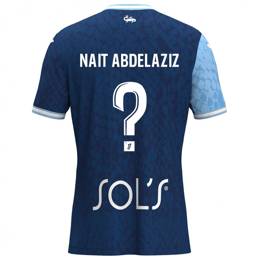 Danxen Hombre Camiseta Elias Naït Abdelaziz #0 Azul Cielo Azul Oscuro 1ª Equipación 2024/25 La Camisa México