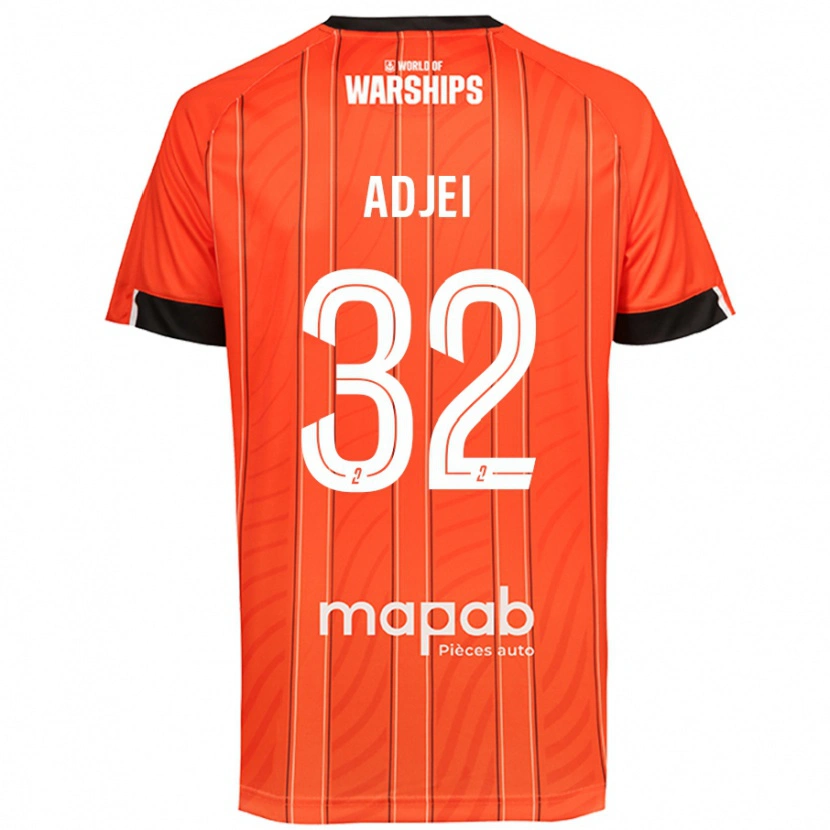 Danxen Hombre Camiseta Nathaniel Adjei #32 Naranja 1ª Equipación 2024/25 La Camisa México