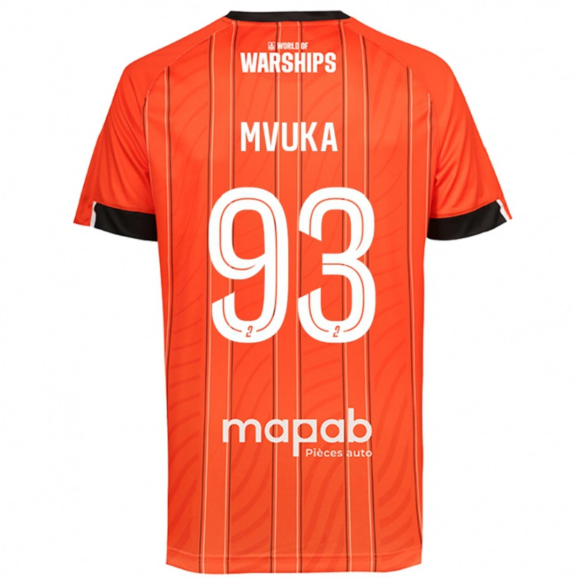 Danxen Hombre Camiseta Joel Mvuka #93 Naranja 1ª Equipación 2024/25 La Camisa México