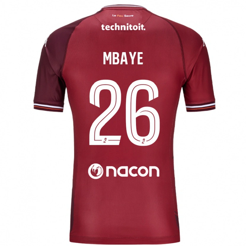 Danxen Hombre Camiseta Malick Mbaye #26 Rojo Granata 1ª Equipación 2024/25 La Camisa México
