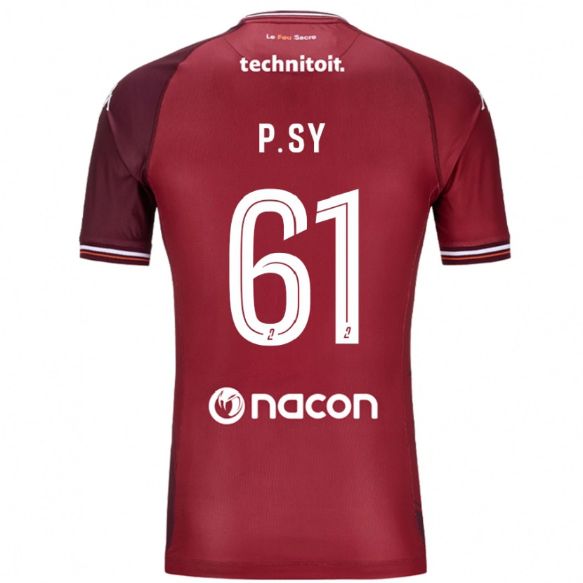 Danxen Hombre Camiseta Pape Sy #61 Rojo Granata 1ª Equipación 2024/25 La Camisa México