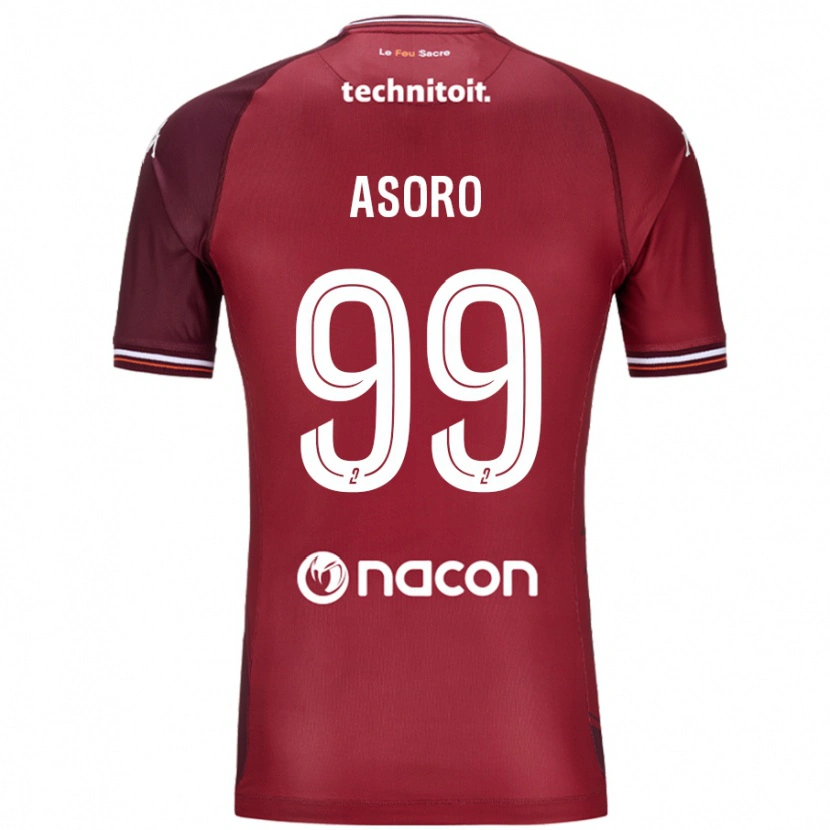 Danxen Hombre Camiseta Joel Asoro #99 Rojo Granata 1ª Equipación 2024/25 La Camisa México